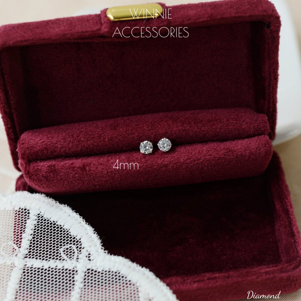  Hoa tai Bạc S925 Diamond 