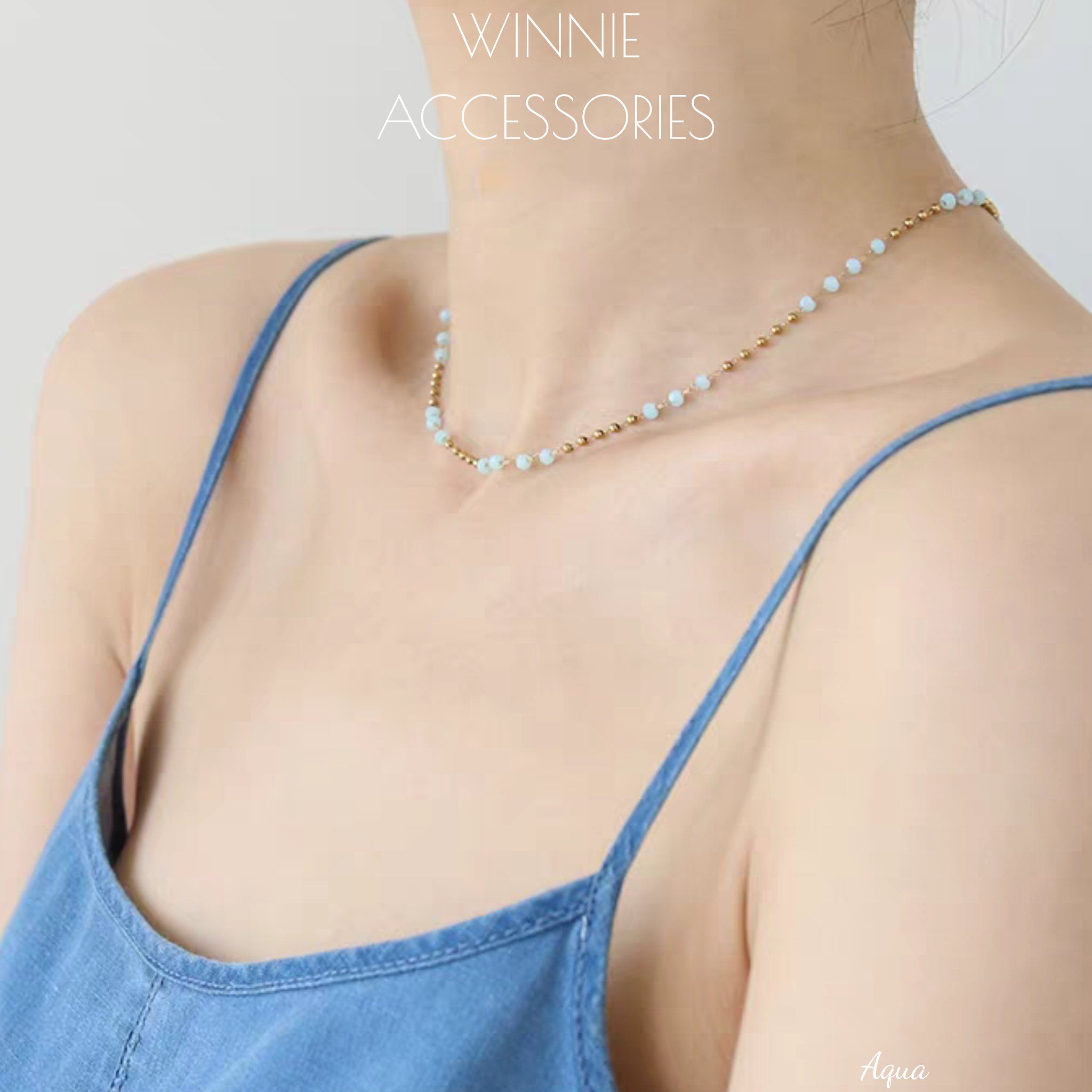  Dây chuyền titan Aqua 