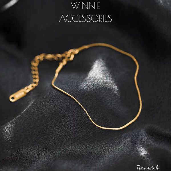  Lắc chân titan trơn mảnh VG 