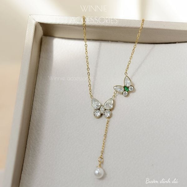  Dây chuyền Titan Bướm đính đá 