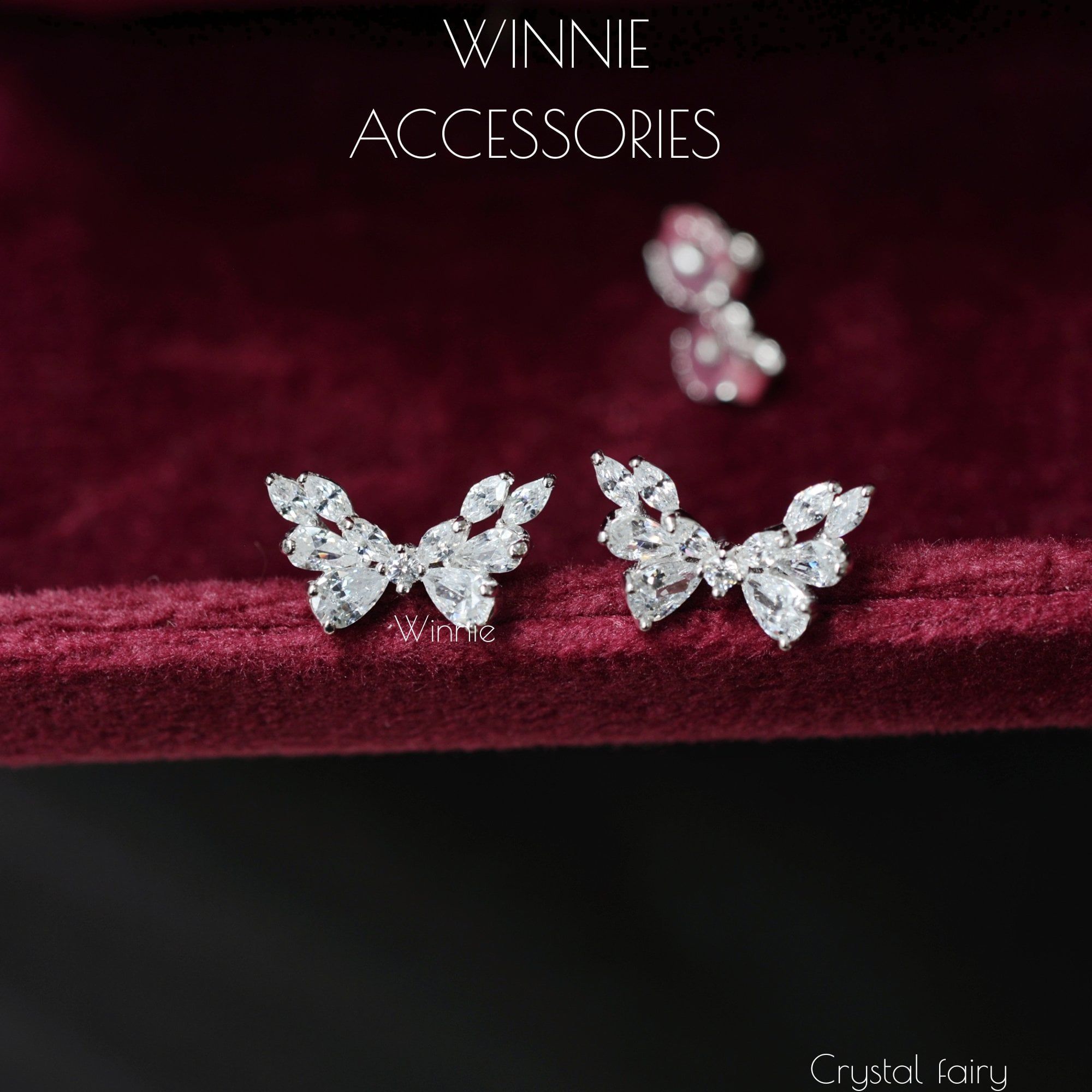  Hoa tai Bạc S925 Crystal Fairy 