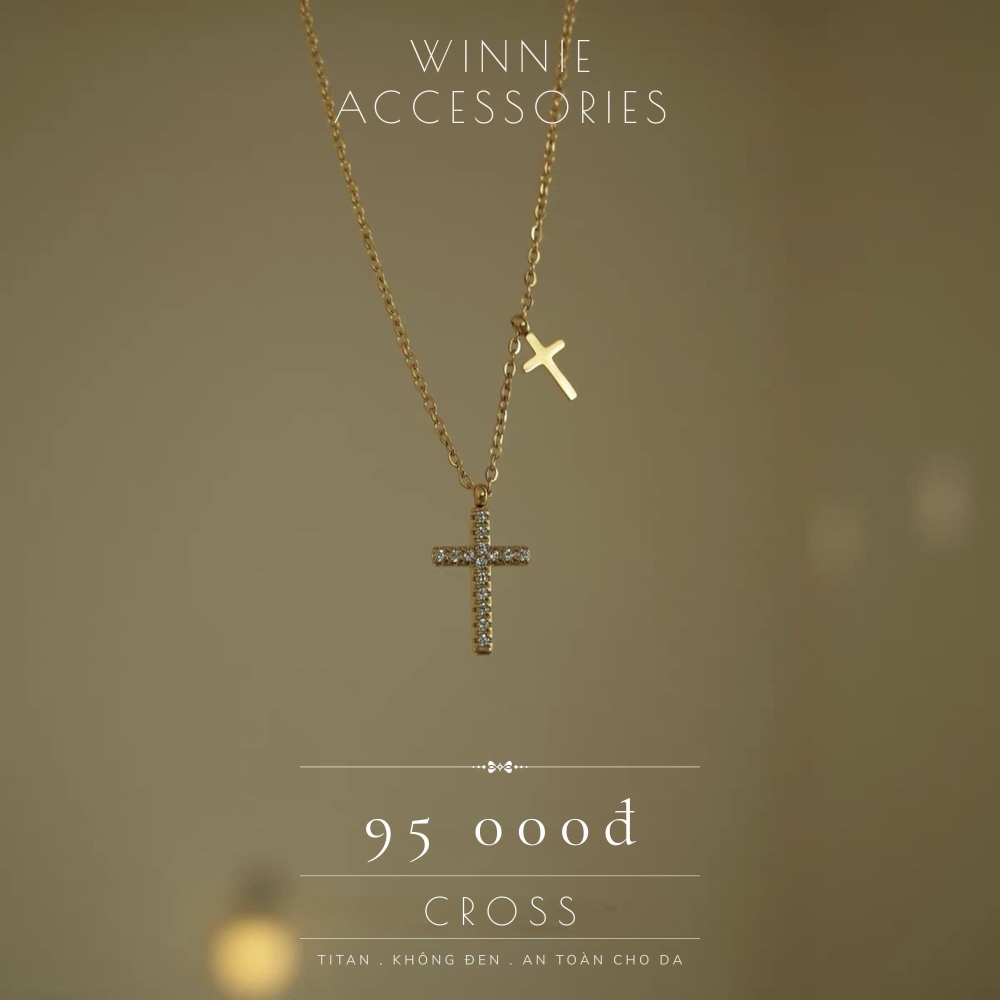  Dây chuyền Titan Cross VG 
