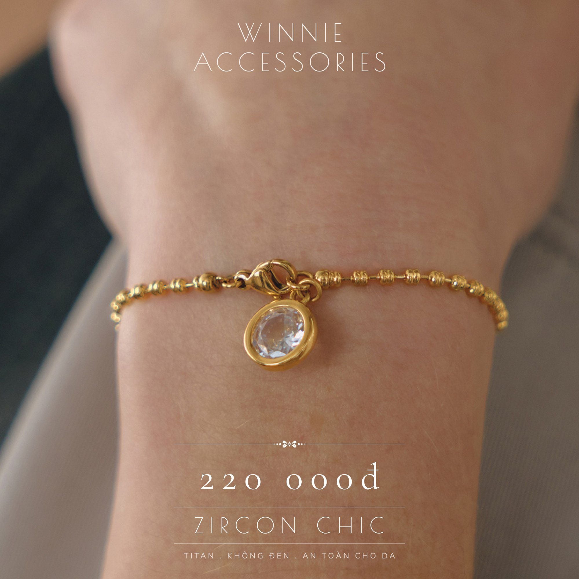  Lắc tay Titan Zircon chic 
