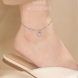  Lắc chân titan Heart peach B 