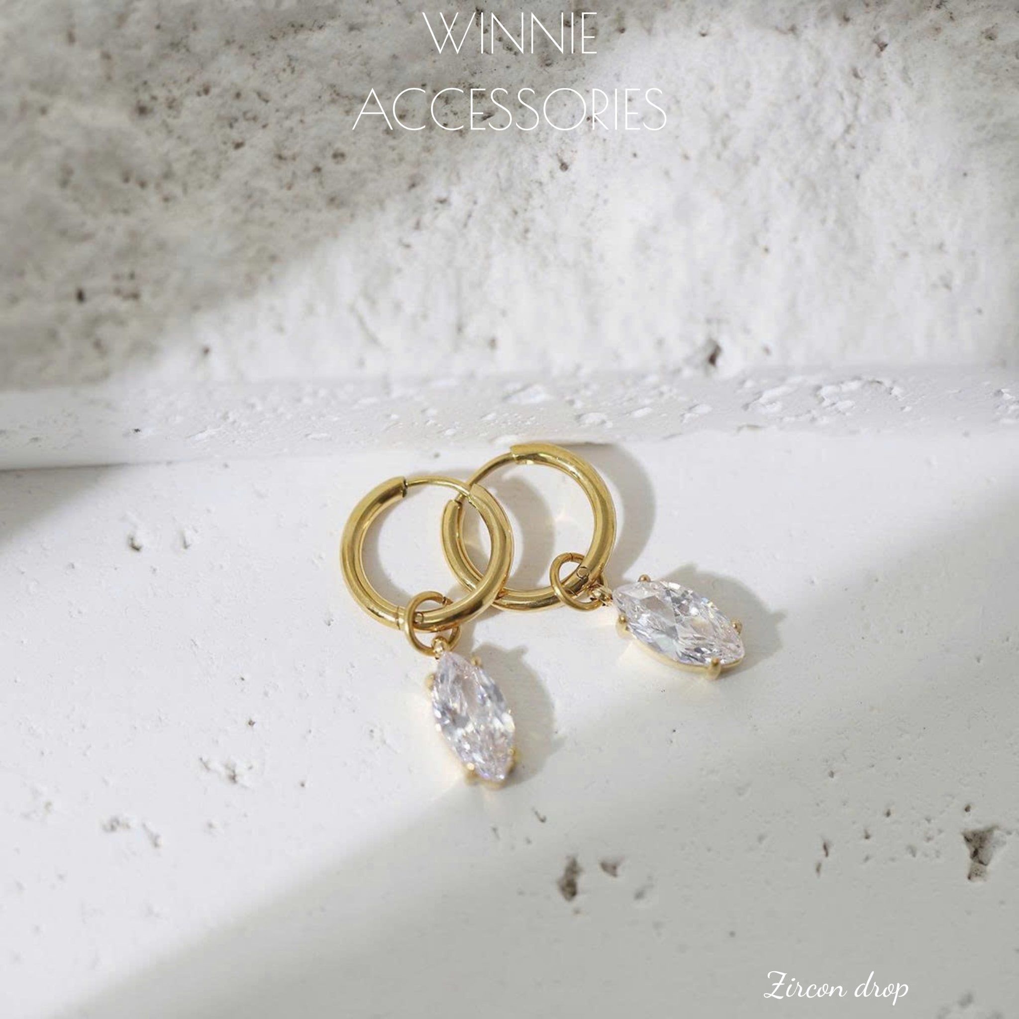  Hoa tai Titan Zircon Drop 