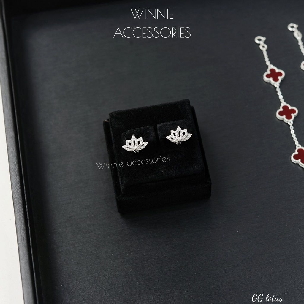  Hoa tai Bạc S925 GG Lotus 
