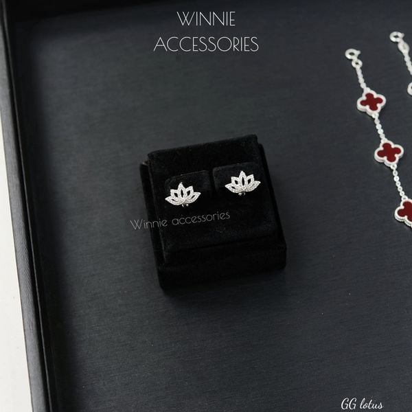  Hoa tai Bạc S925 GG Lotus 