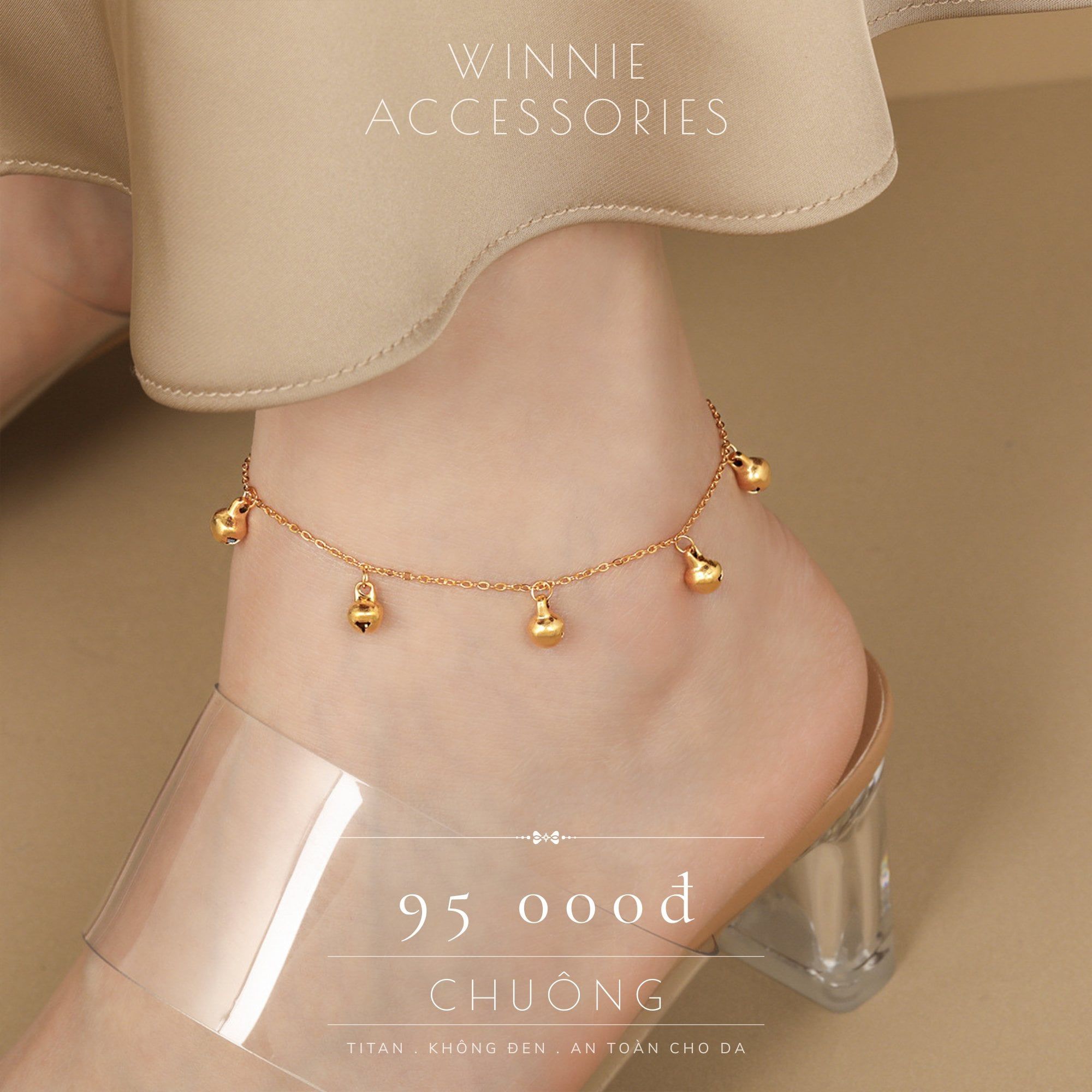  Lắc chân titan chuông VG 