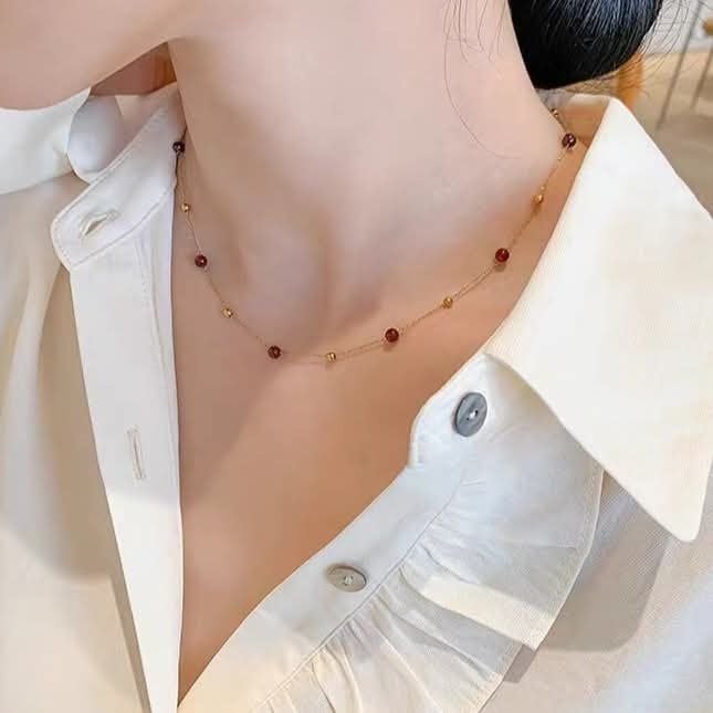  Dây chuyền titan Garnet 