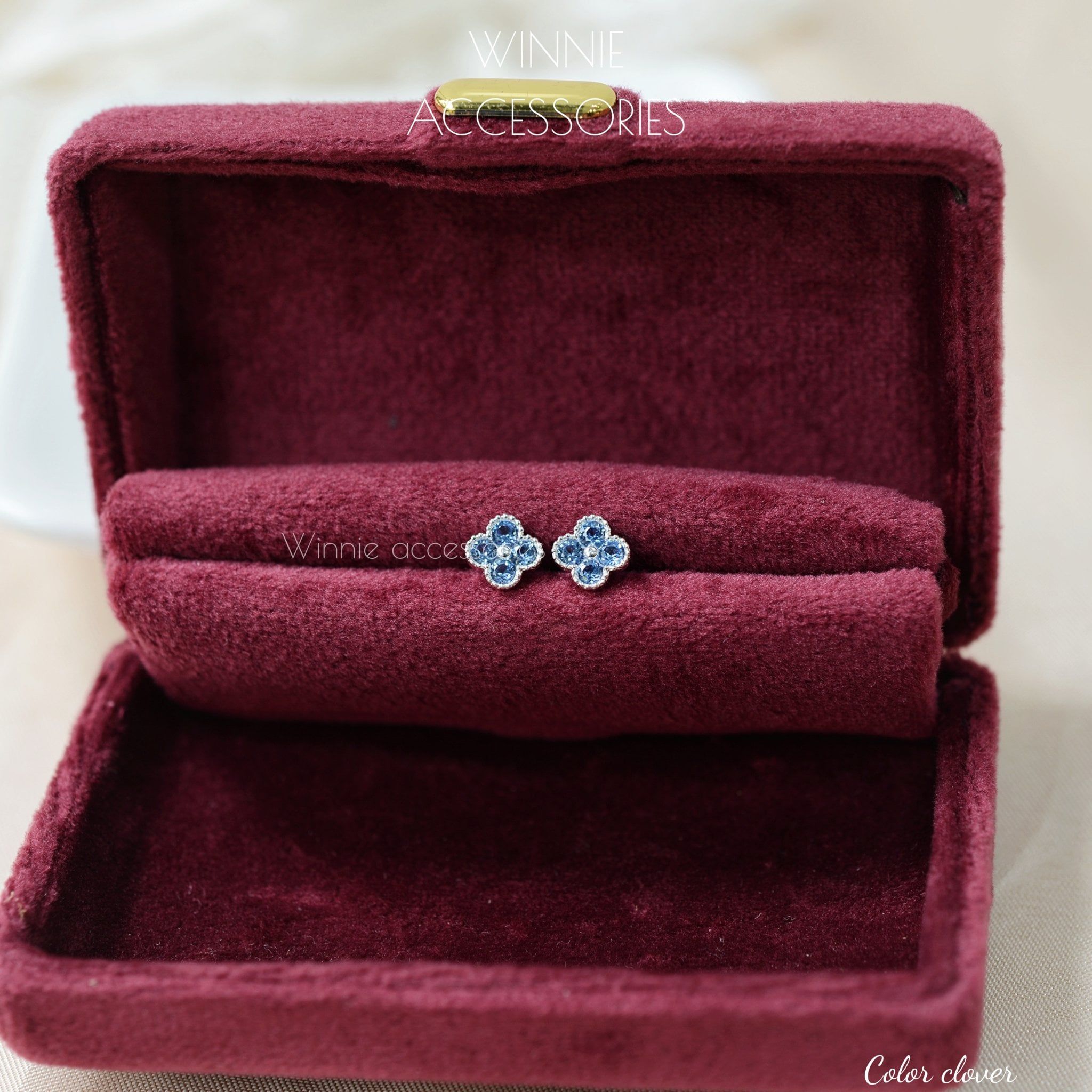  Hoa tai Bạc S925 Color Clover 