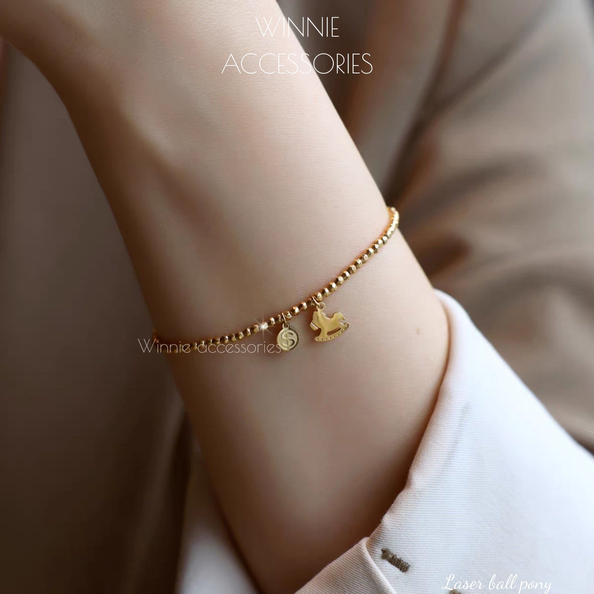  Lắc tay Titan Laser ball Pony 