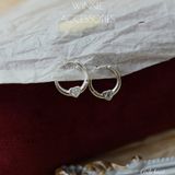  Hoa tai Bạc S925 Circle heart 