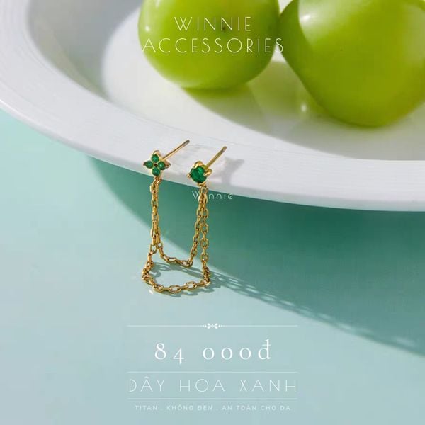  Hoa tai Titan Dây Hoa Xanh 