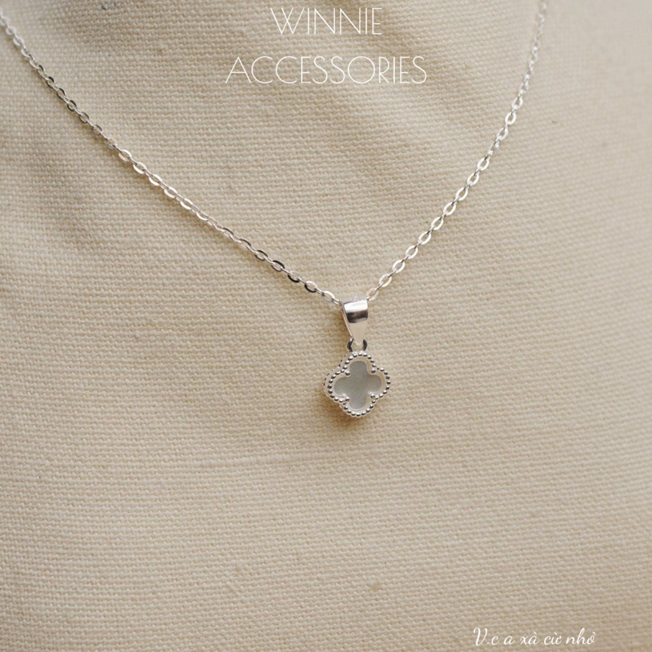  Dây chuyền Bạc S925 VCA xà cừ nhỏ 
