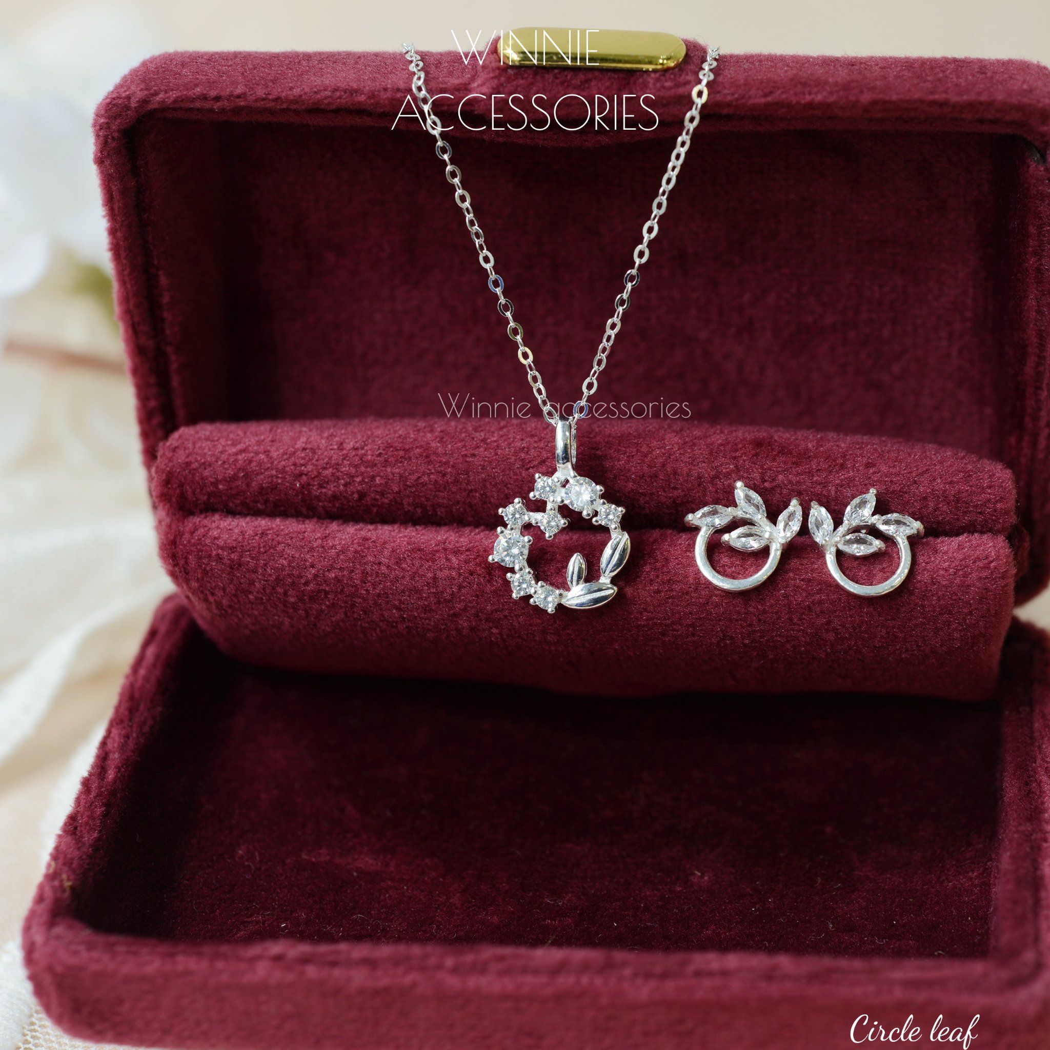  Dây chuyền Bạc S925 Circle leaf 