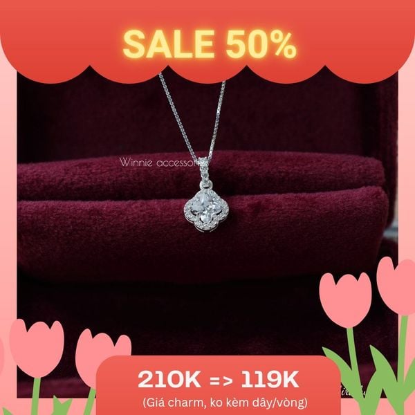  Charm Dây chuyền Bạc S925 Mira Luxe (ko kèm dây) 