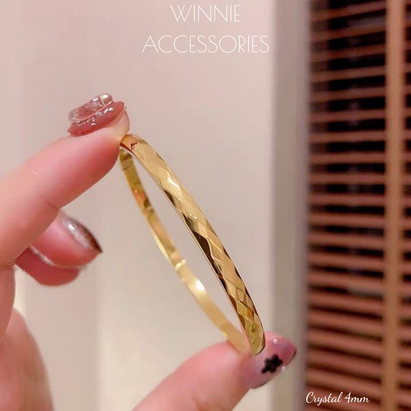  Vòng tay Titan Crystal Bản 4mm 