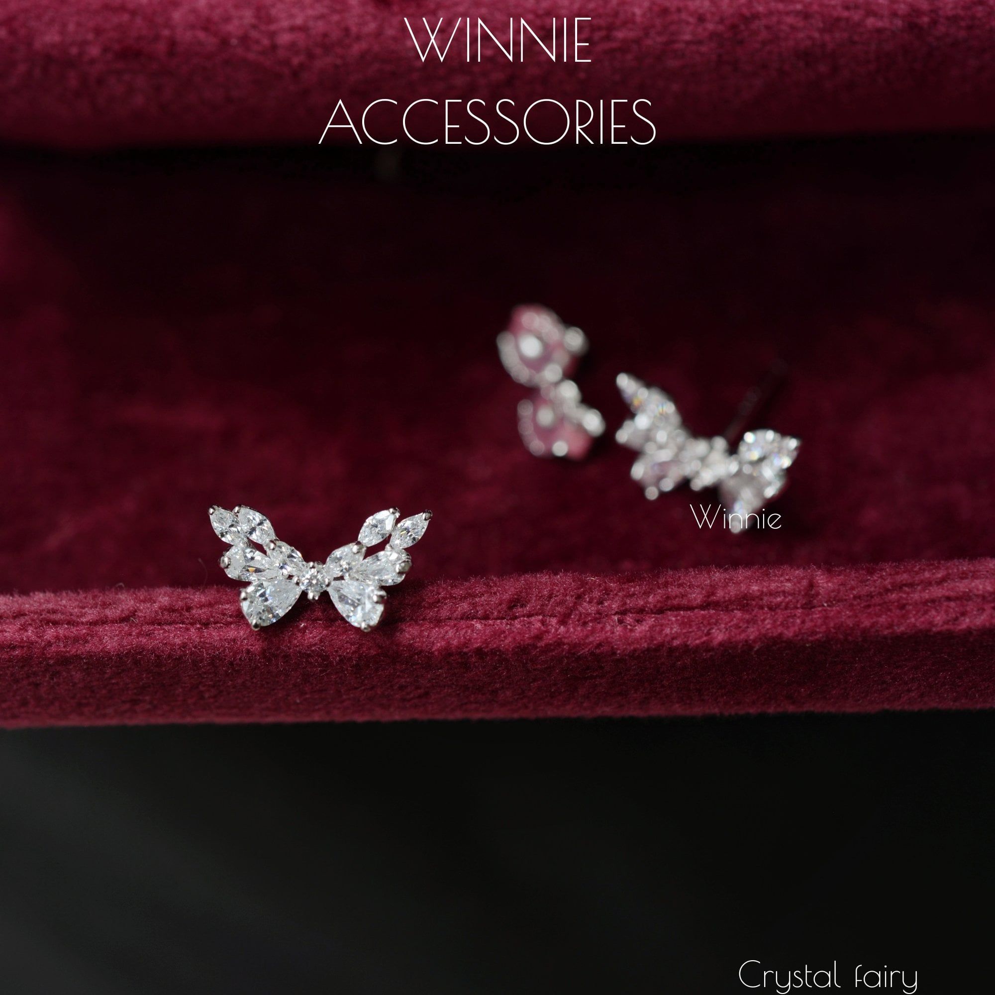  Hoa tai Bạc S925 Crystal Fairy 