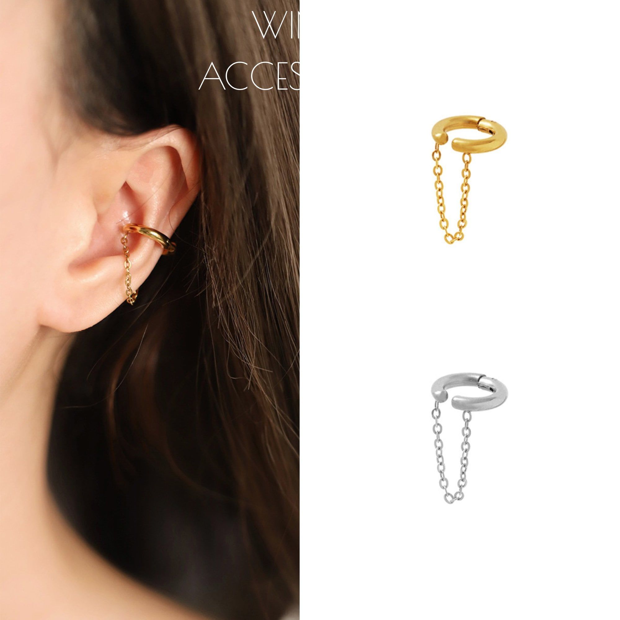  Hoa tai Titan Earcuff dây (1 chiếc) 
