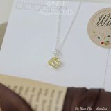  Dây chuyền Bạc S925 Đá Nam Phi Rhombus 