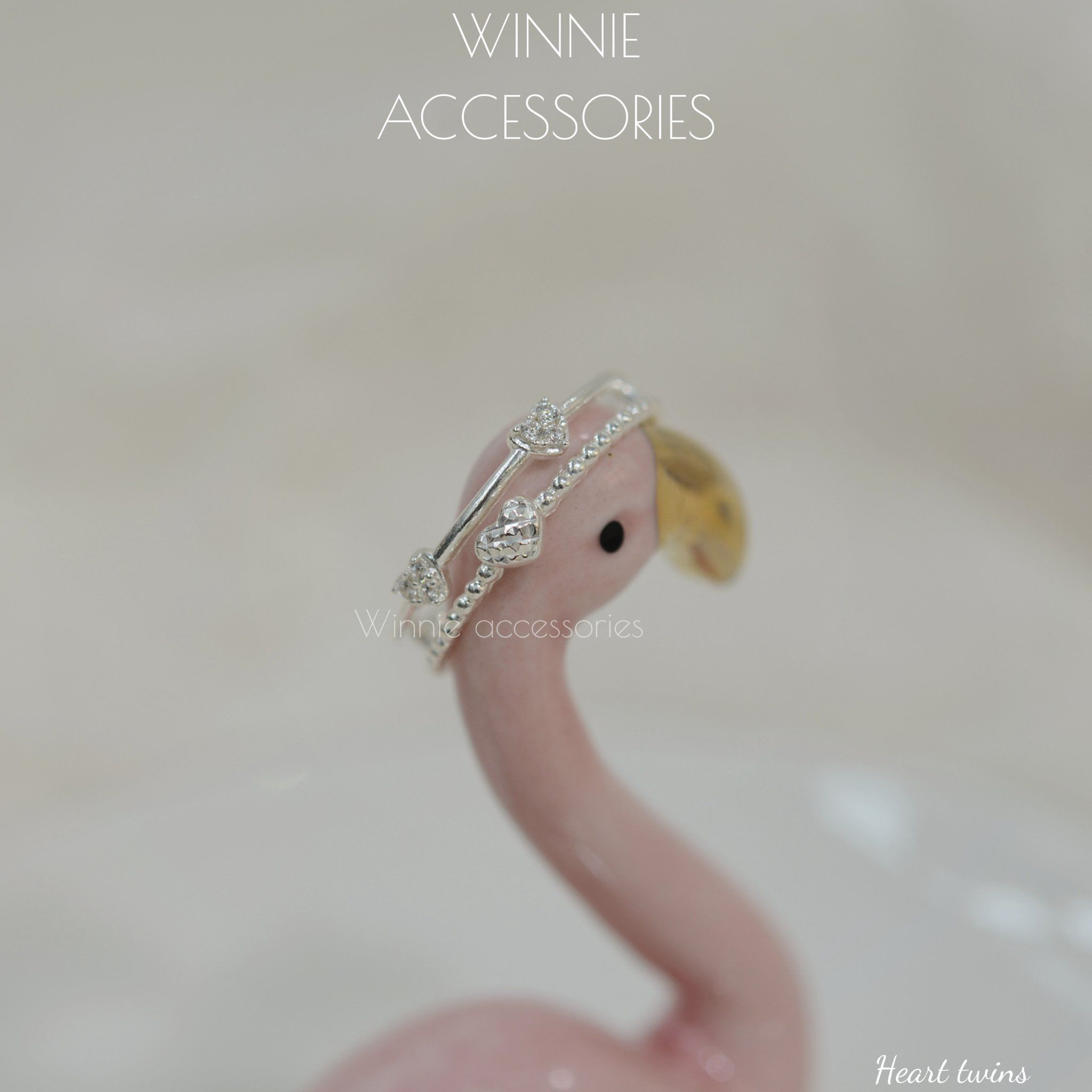  Nhẫn Bạc S925 Heart Twins 