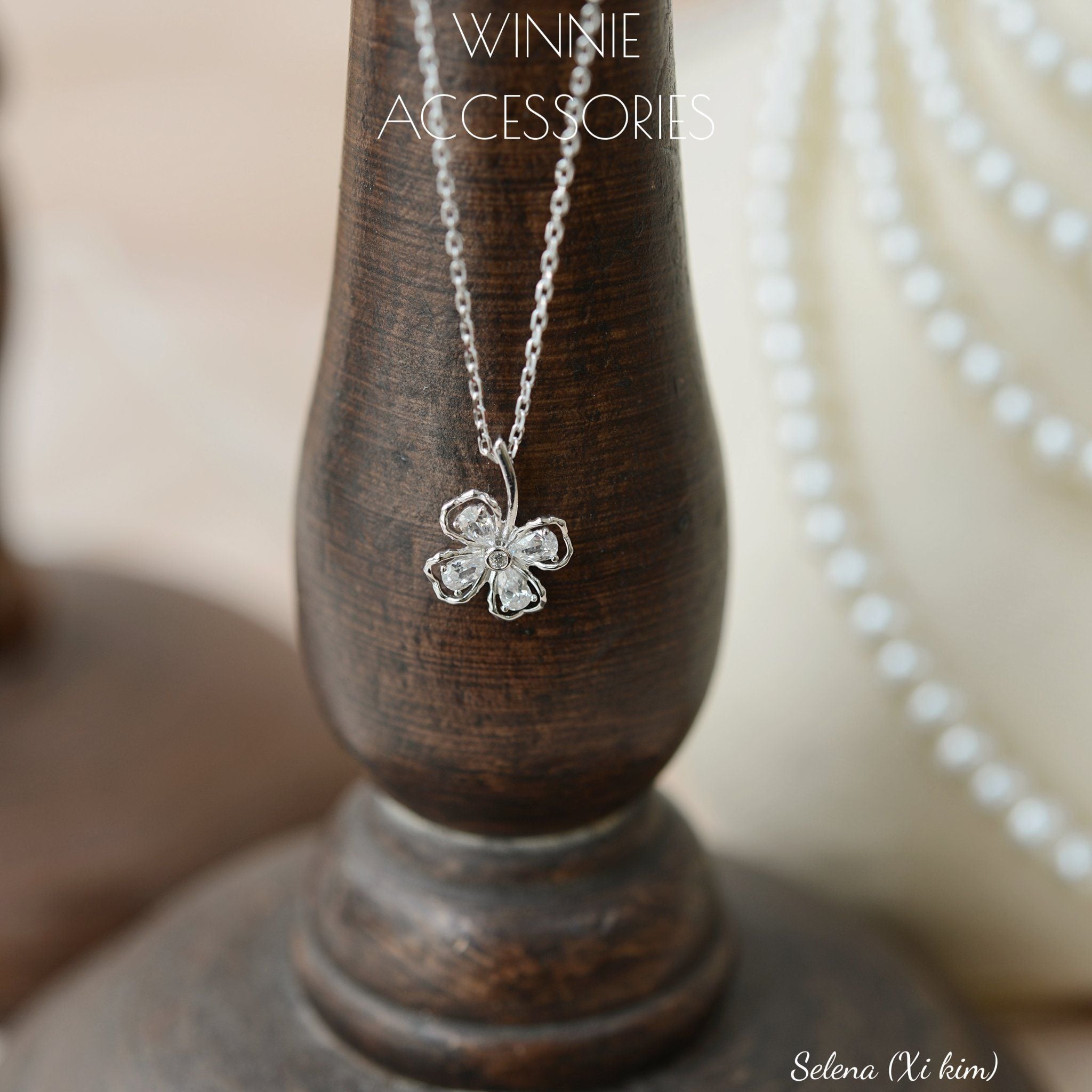  Dây chuyền Bạc S925 Selena Xi kim 
