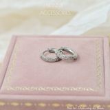  Hoa tai Titan Vòng đá 8mm 