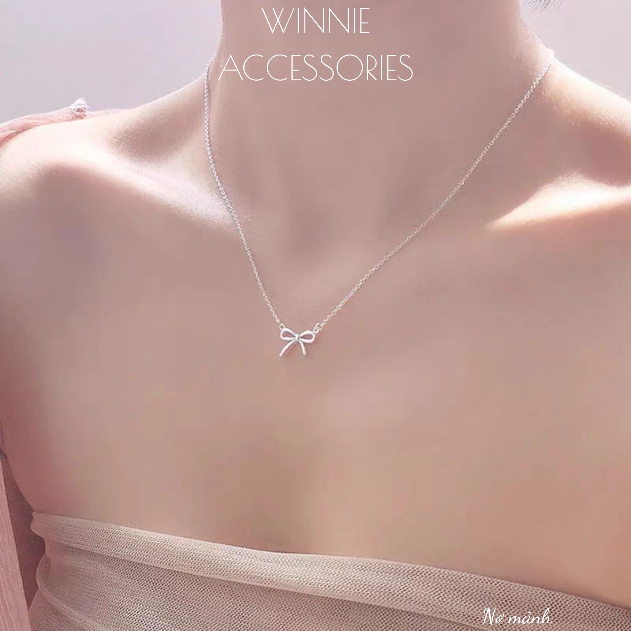  Dây chuyền Bạc S925 Nơ mảnh 