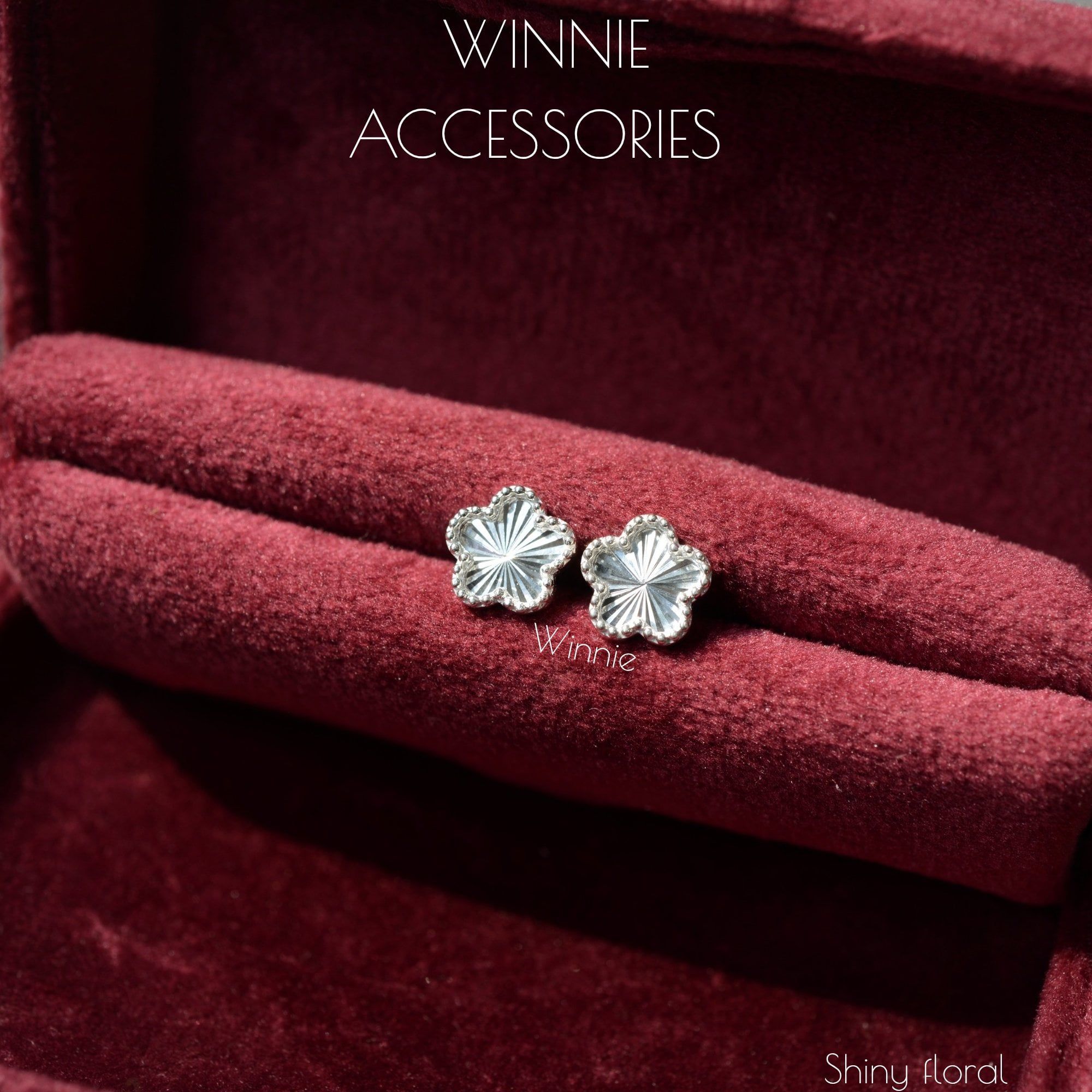  Hoa tai Bạc S925 Shiny Floral 