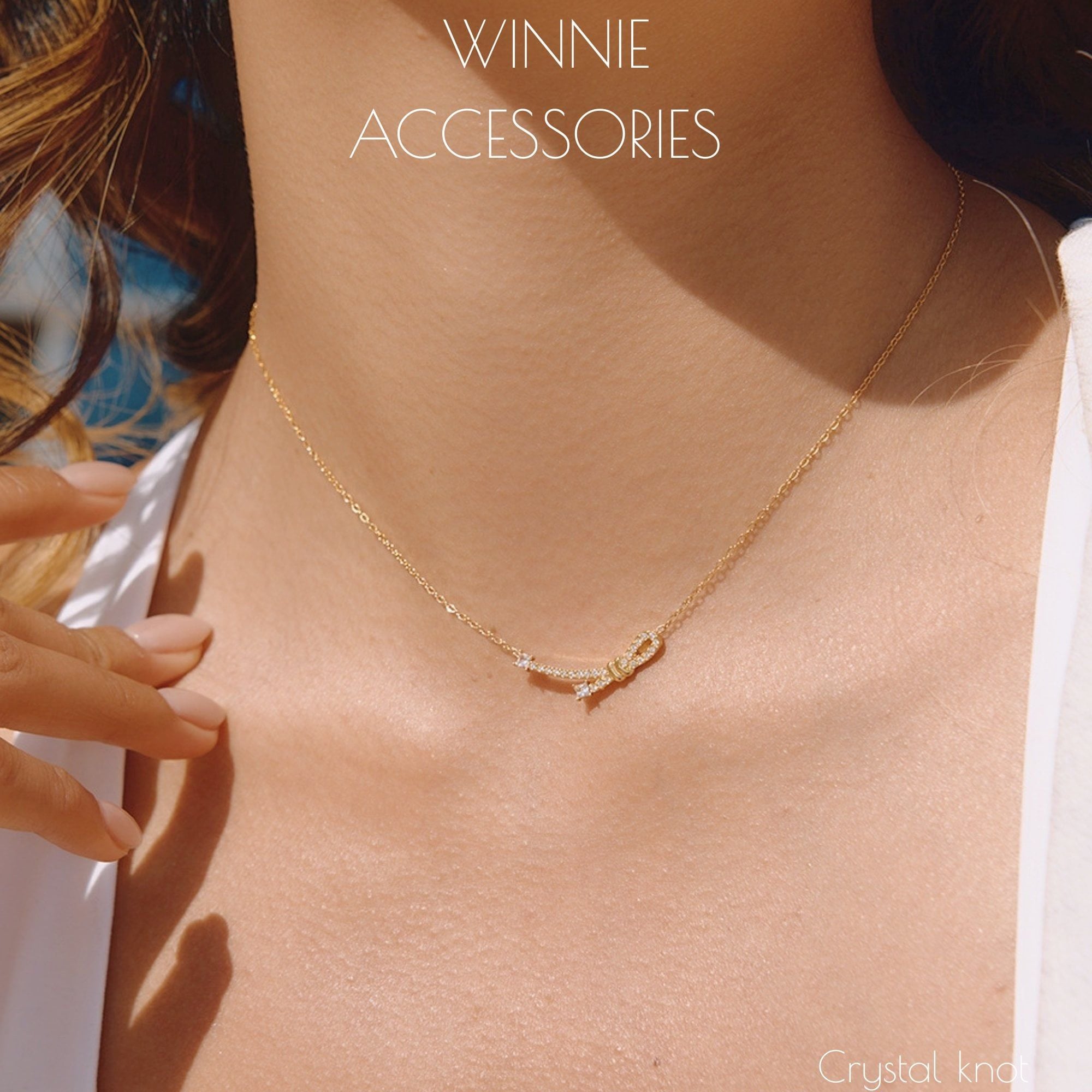  Dây chuyền Titan Crystal knot 