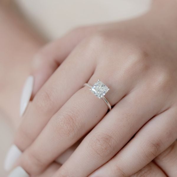  Nhẫn Bạc S925 Đá Nam Phi Vuông 7 ly light 