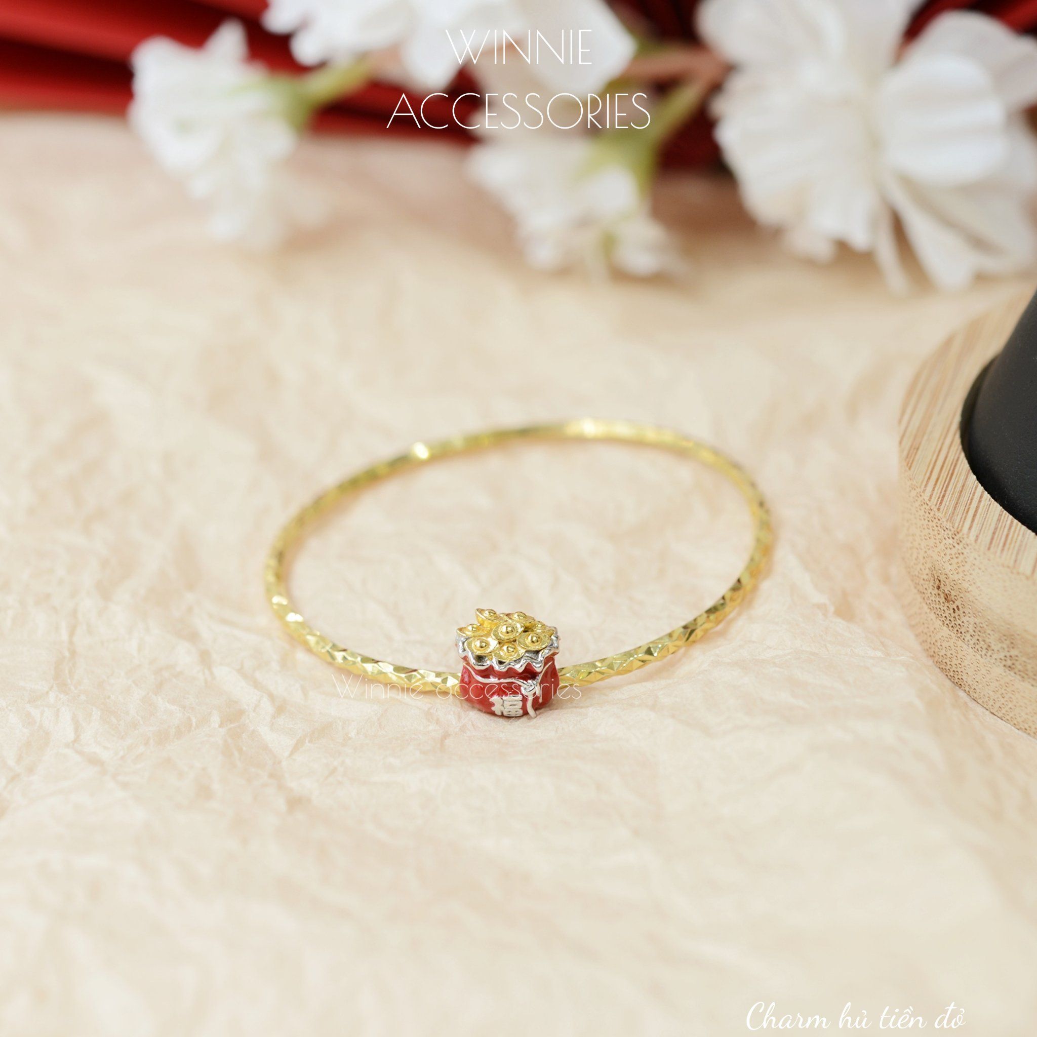  Charm Bạc S925 Hủ tiền đỏ 