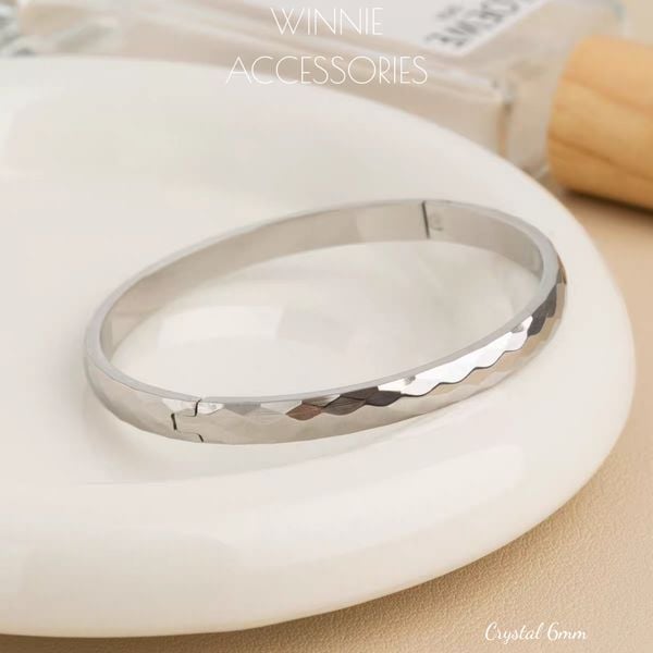  Vòng tay Titan Crystal bản 6mm 