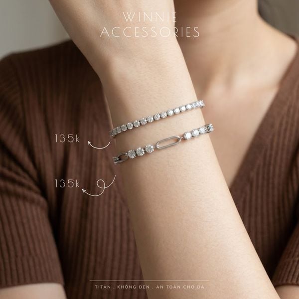  Lắc tay Titan Chain trio dot 