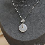  Dây chuyền Bạc S925 Ngọc Như Ý (Xi Kim) 