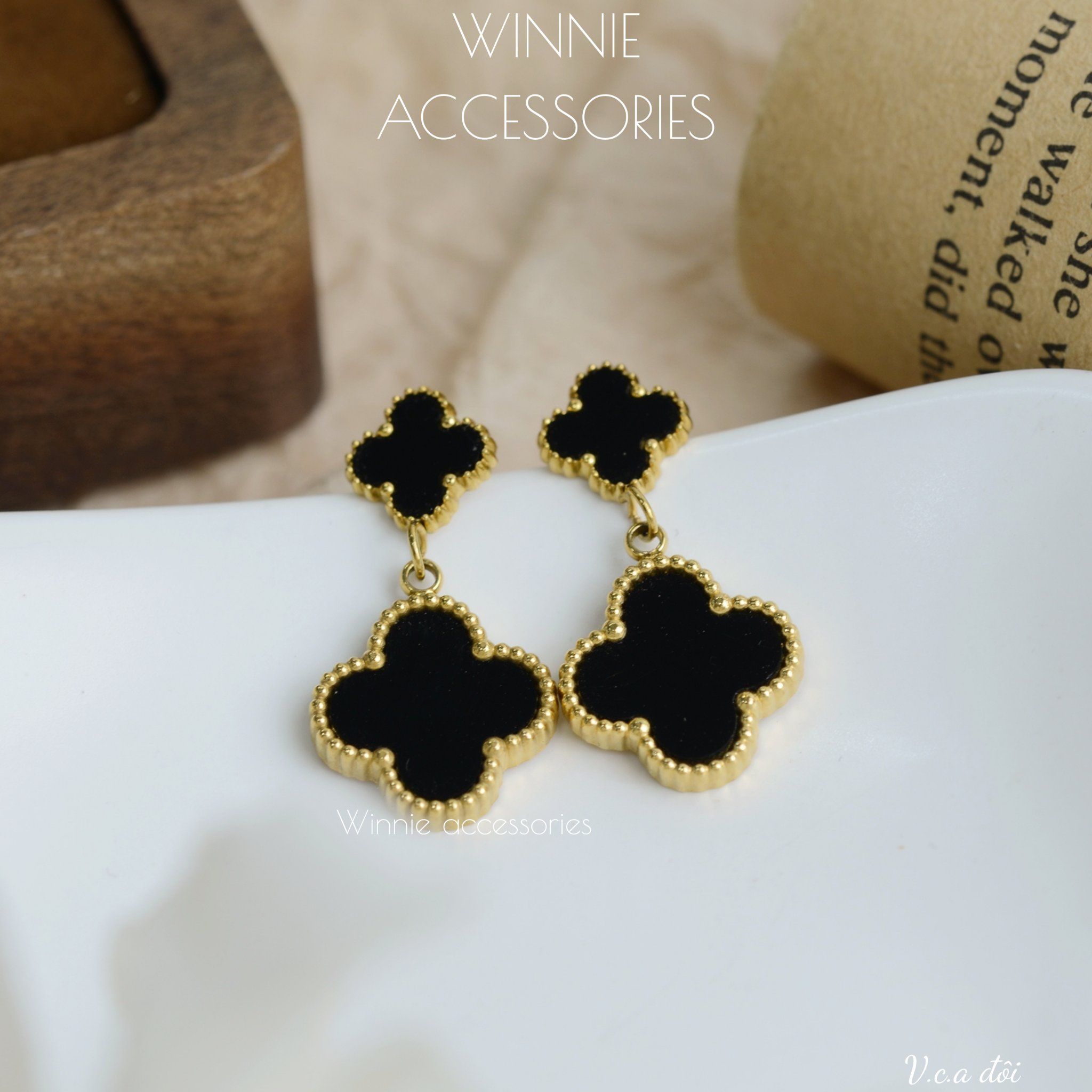  Hoa tai titan VCA đôi 