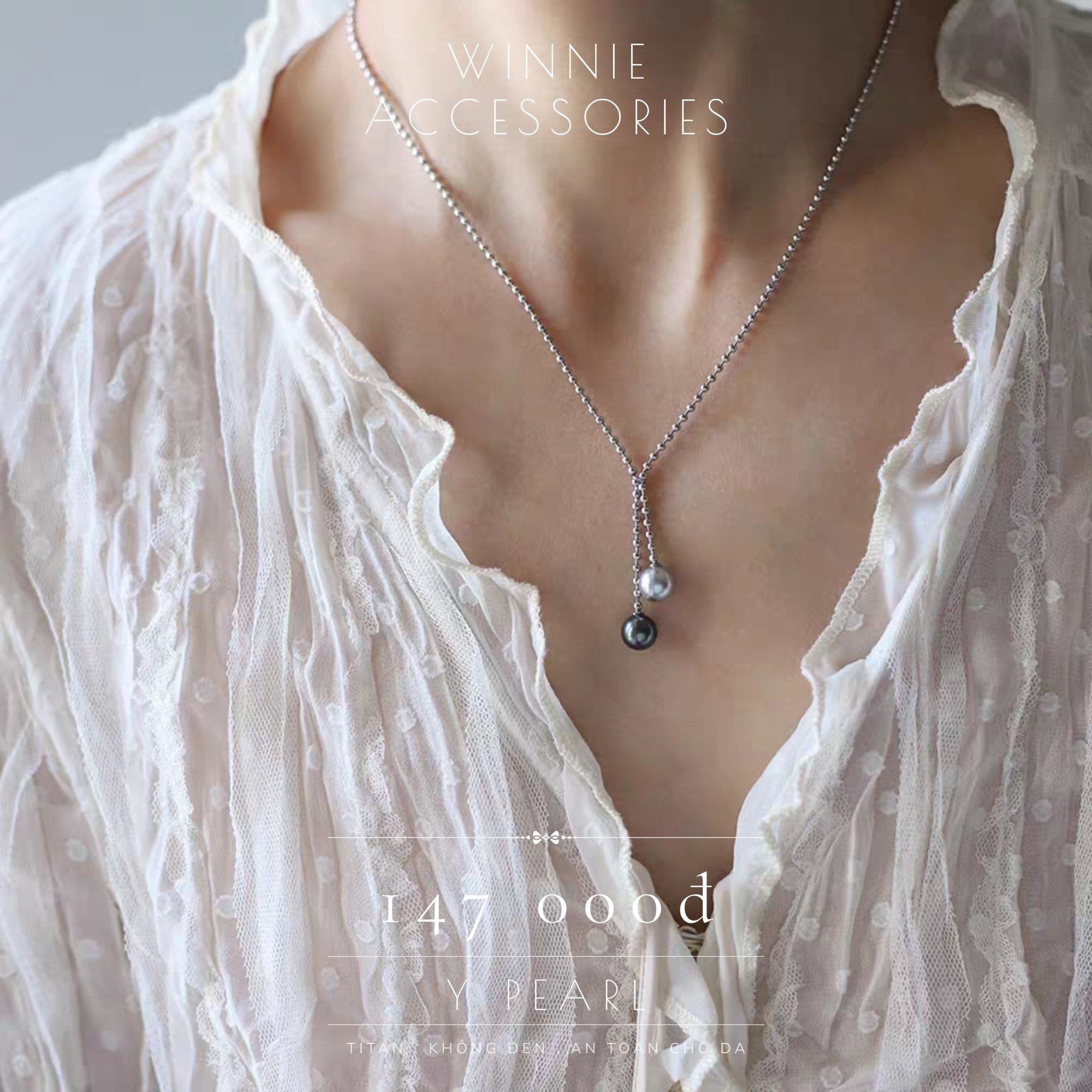  Dây chuyền Titan Y Pearl B 