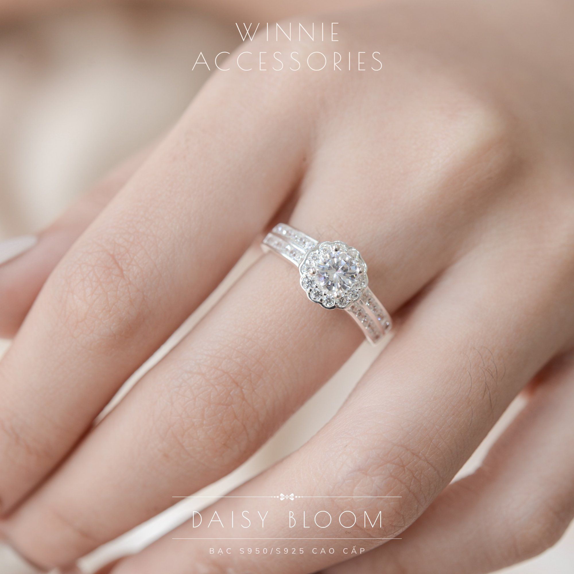 Nhẫn Bạc S925 Daisy Bloom 