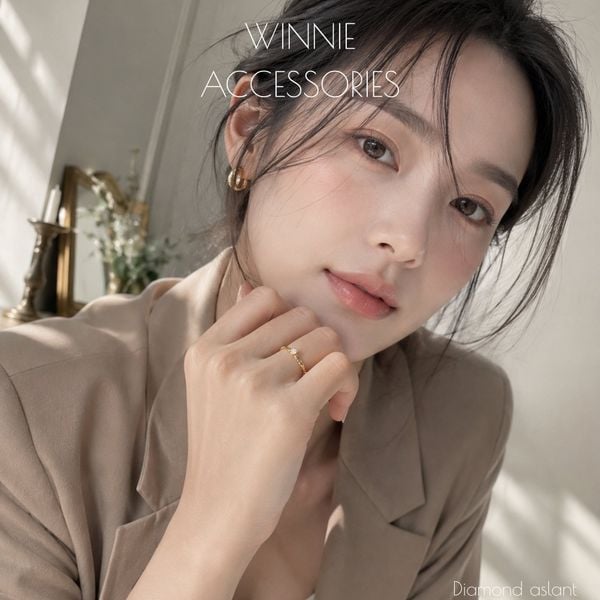  Nhẫn Titan Diamond Aslant 