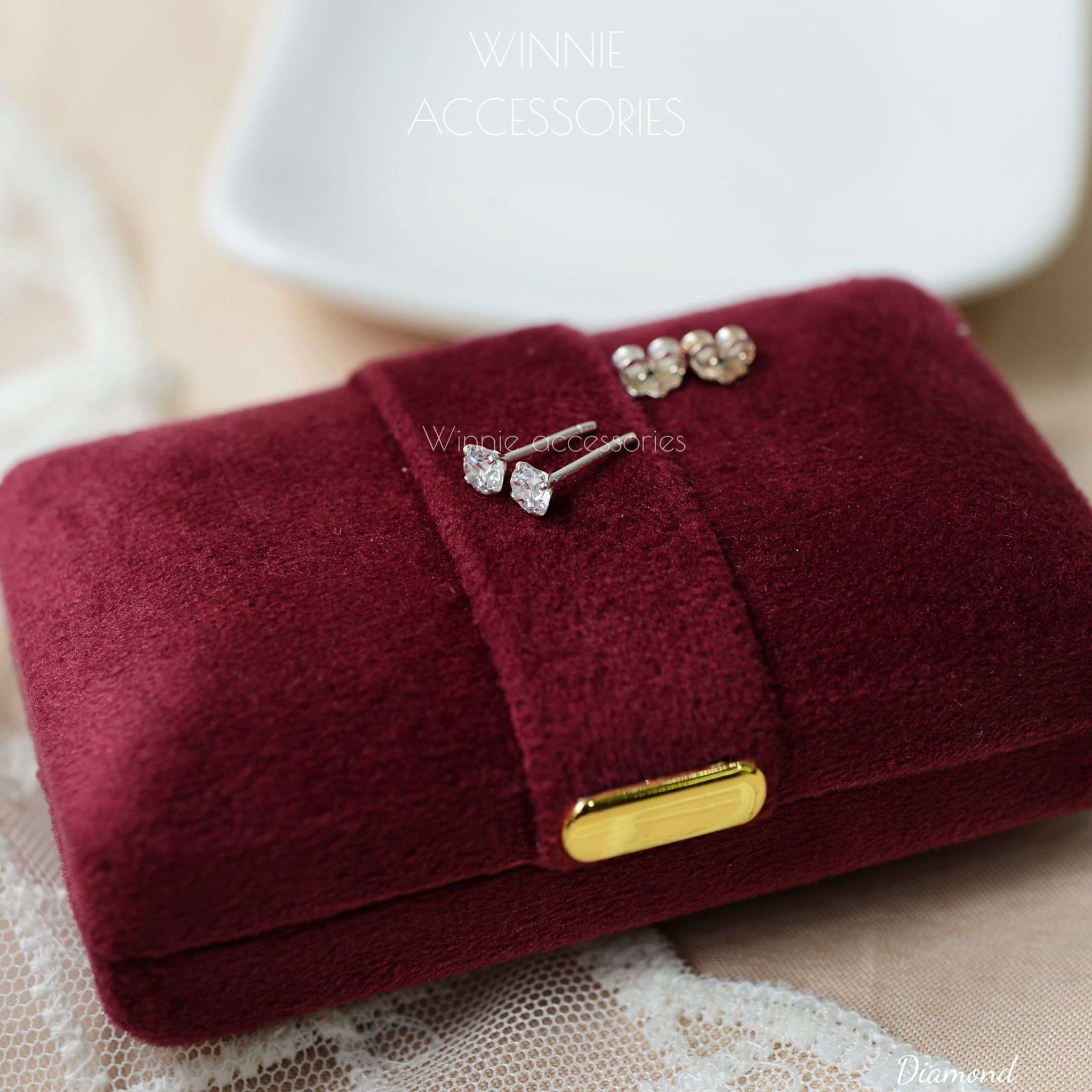  Hoa tai Bạc S925 Diamond 