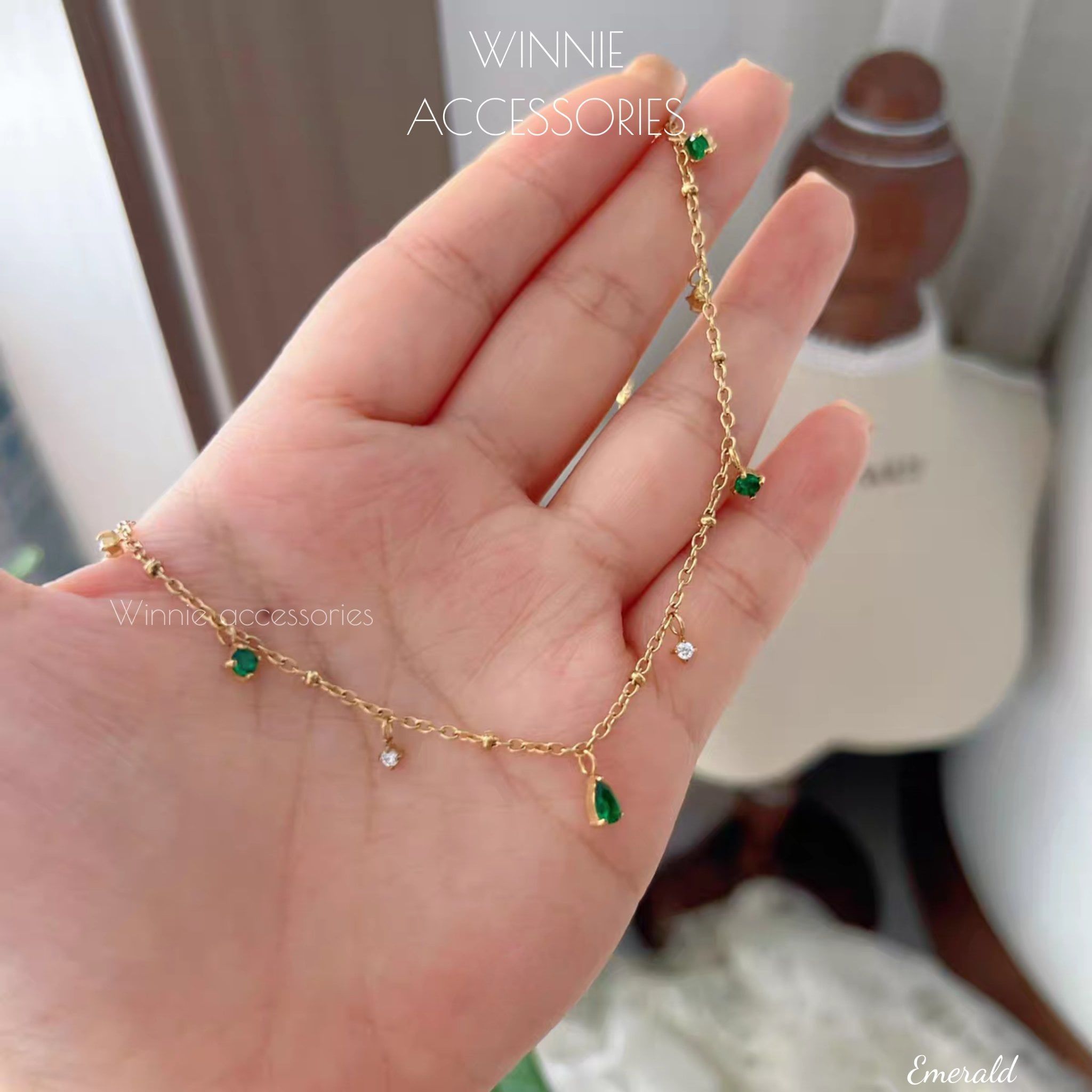  Dây chuyền Titan Emerald 