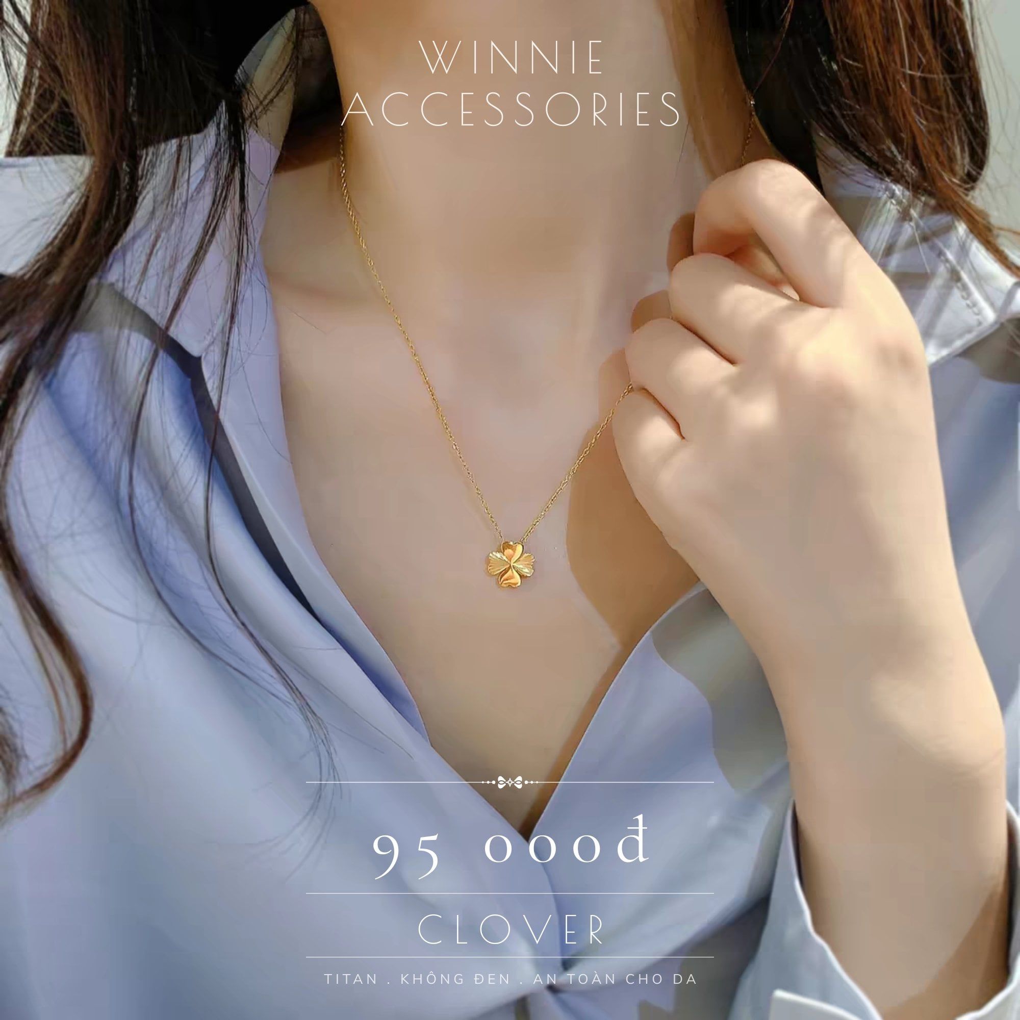  Dây chuyền titan Clover VG 