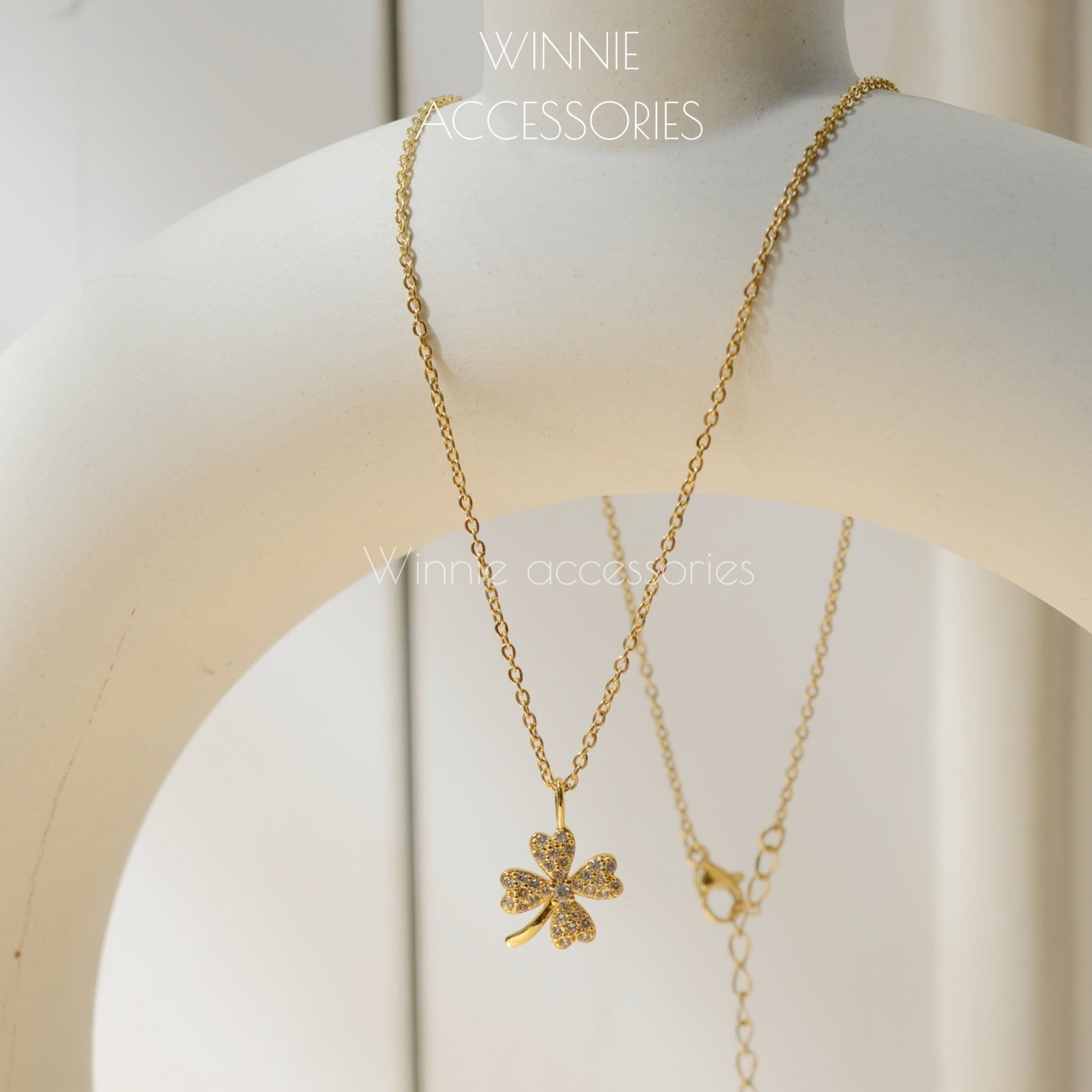  Dây chuyền Titan Diamond Clover 