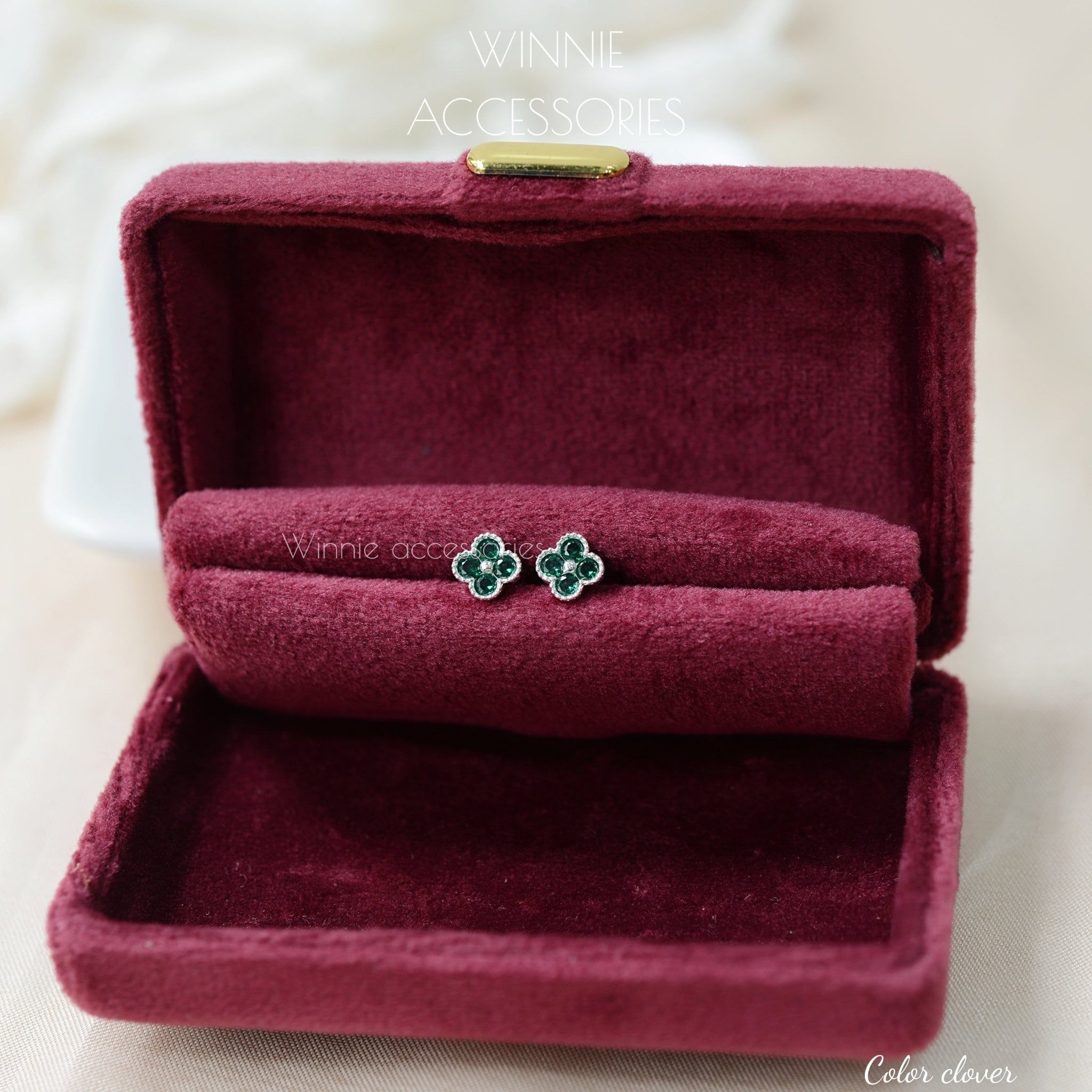  Hoa tai Bạc S925 Color Clover 