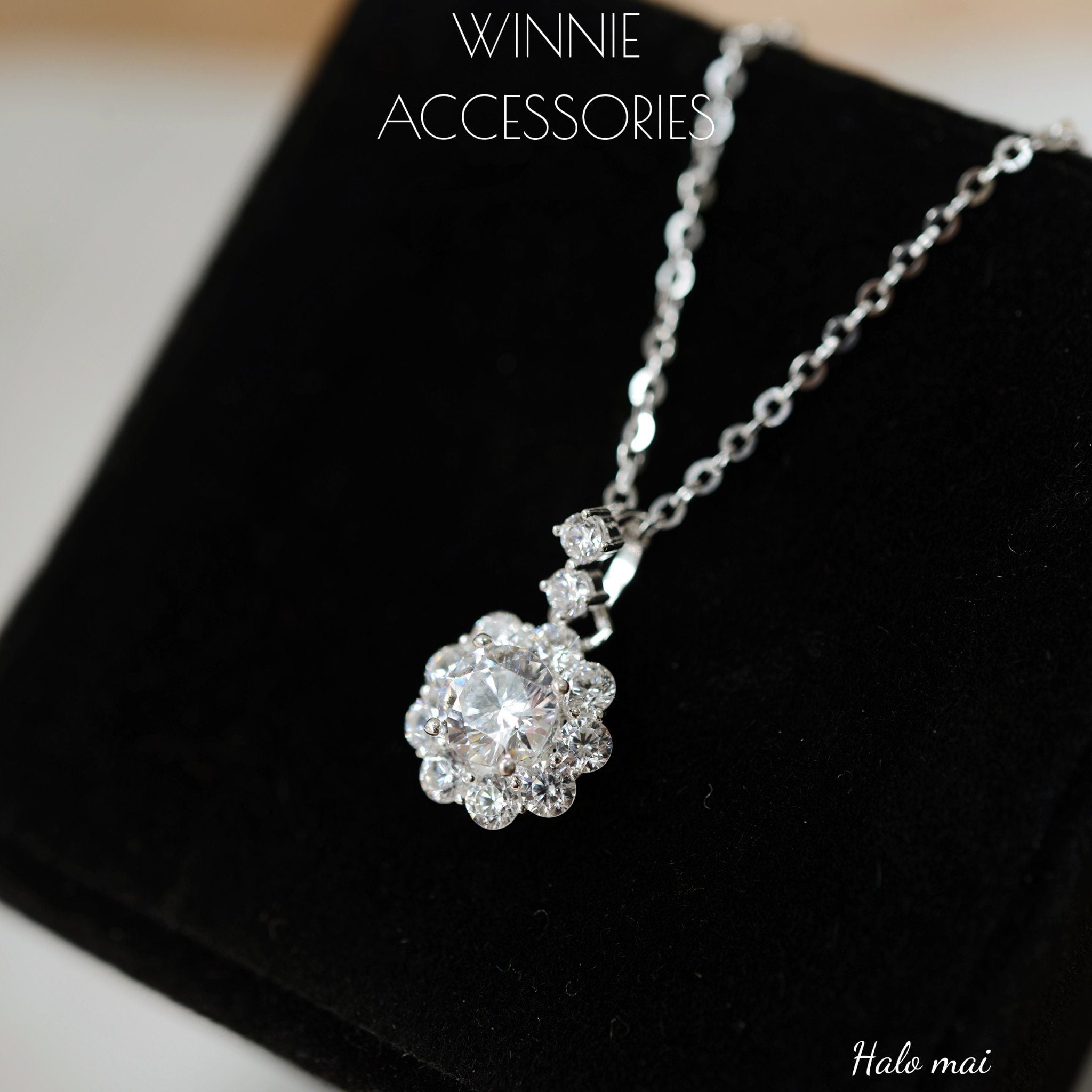  Dây chuyền Bạc S925 Halo Mai 