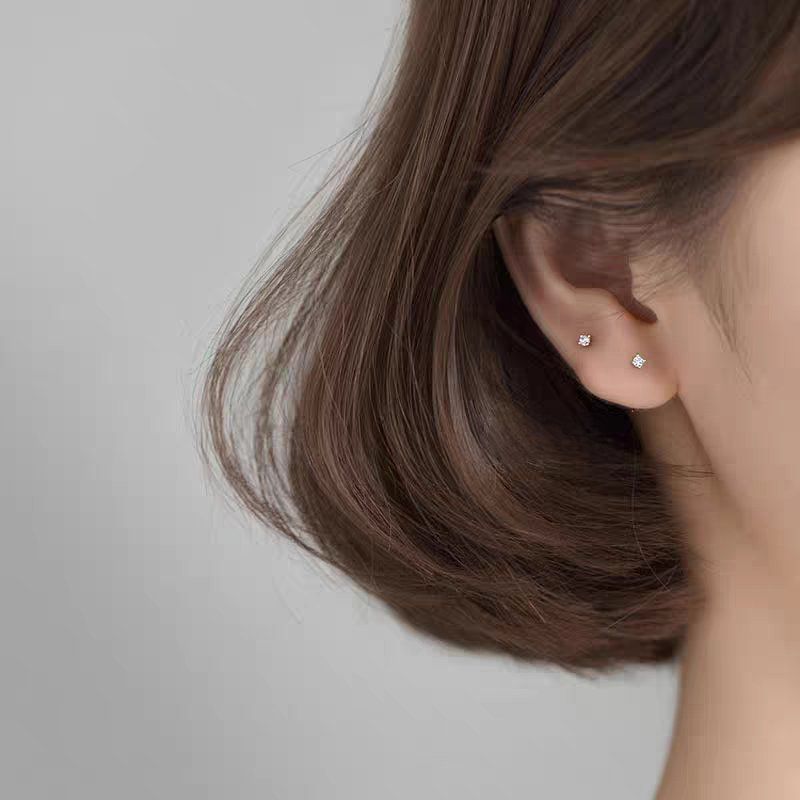  Hoa tai Bạc S925 Diamond 3mm (đá New Zealand) 