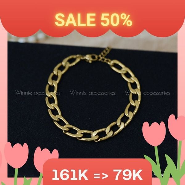  Lắc tay titan Flat chain L 