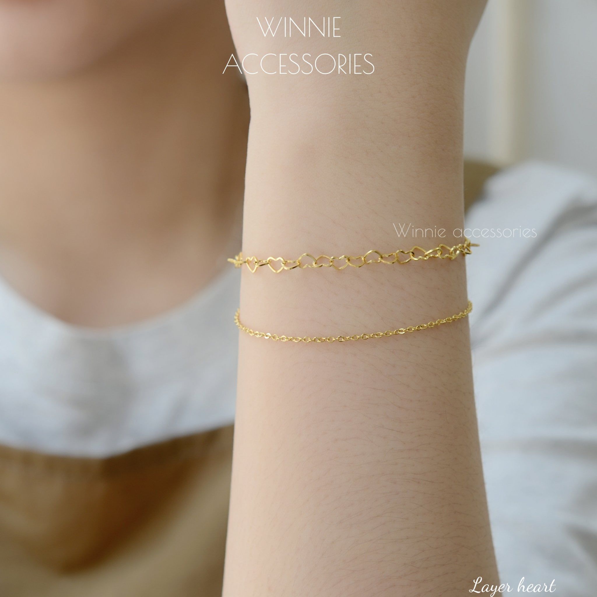  Lắc tay Titan Layer Heart 