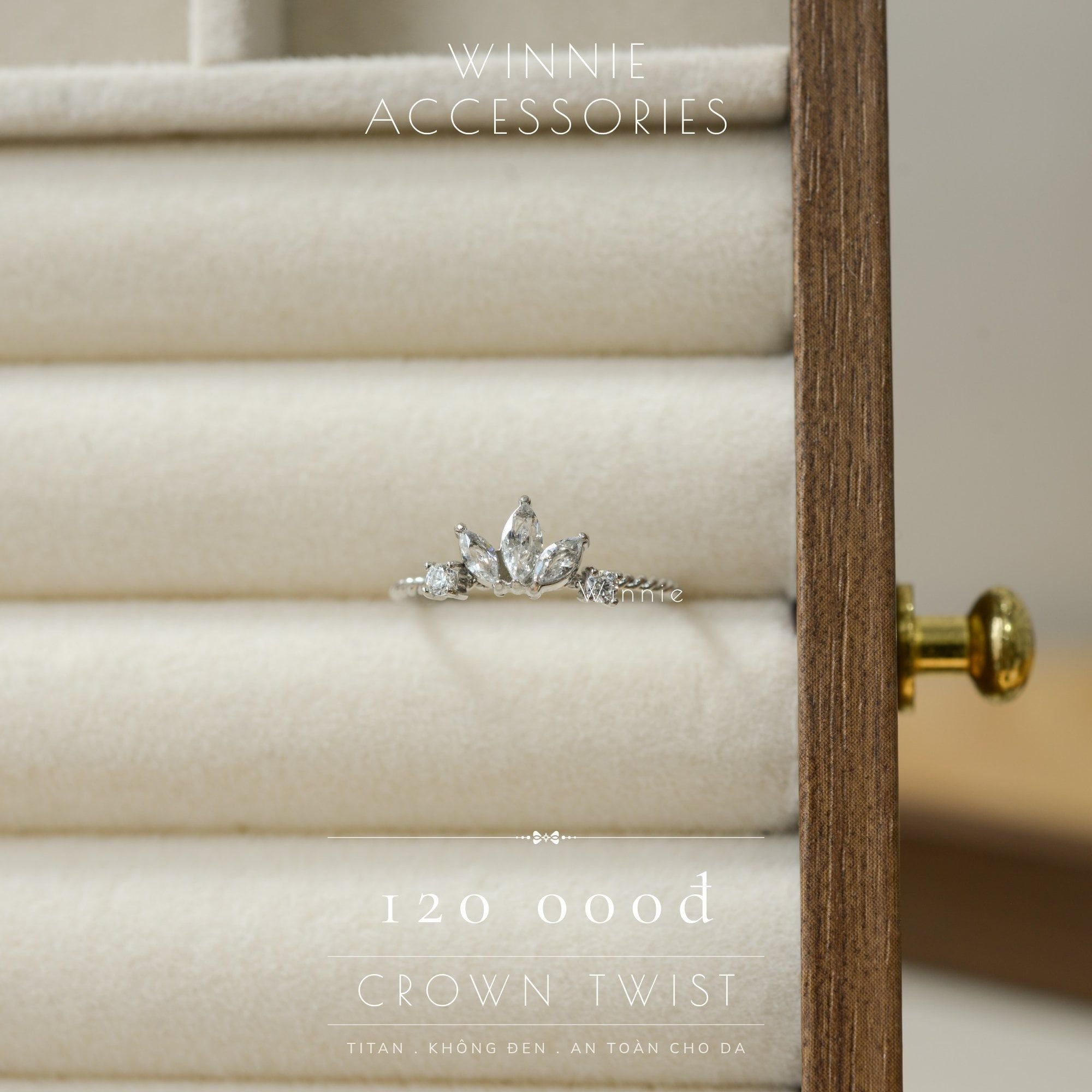  Nhẫn Titan Crown Twist B 