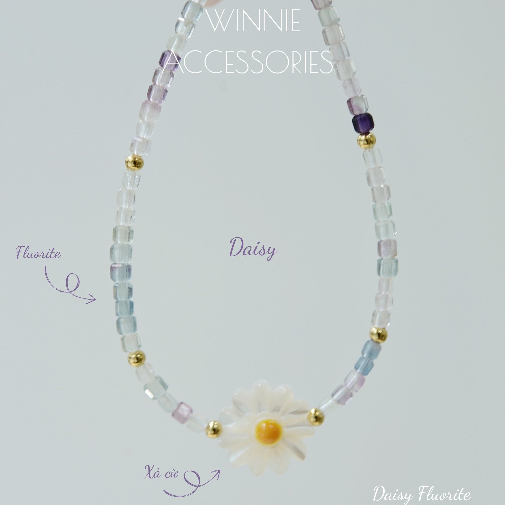  Lắc tay Titan Daisy Flourite 